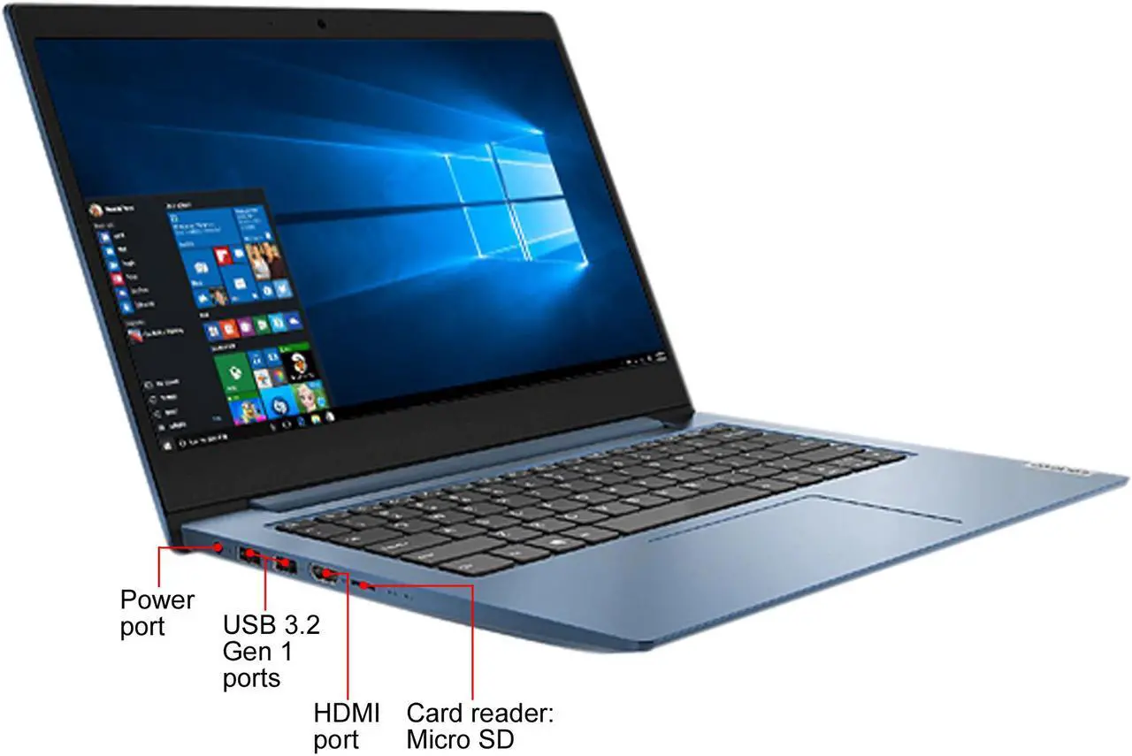 Alt view image 7 of 12 - Lenovo Laptop IdeaPad 1 14ADA05 AMD Athlon Silver 3050e 4GB Memory 128 GB PCIe SSD AMD Radeon Graphics 14.0" Non-Touch Screen Windows 10 in S mode 82GW001AUS