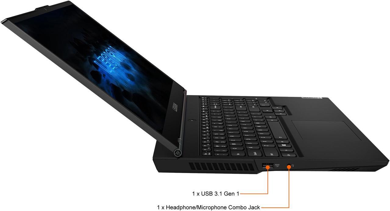 Alt view image 10 of 20 - Lenovo Legion 5-15ARH05H - 15.6" 120 Hz IPS - AMD Ryzen 5 4600H (3.00 GHz) - NVIDIA GeForce GTX 1650 - 8 GB DDR4 - 1 TB HDD 256 GB PCIe SSD - Windows 10 Home 64-bit - Gaming Laptop (82B500FVUS)