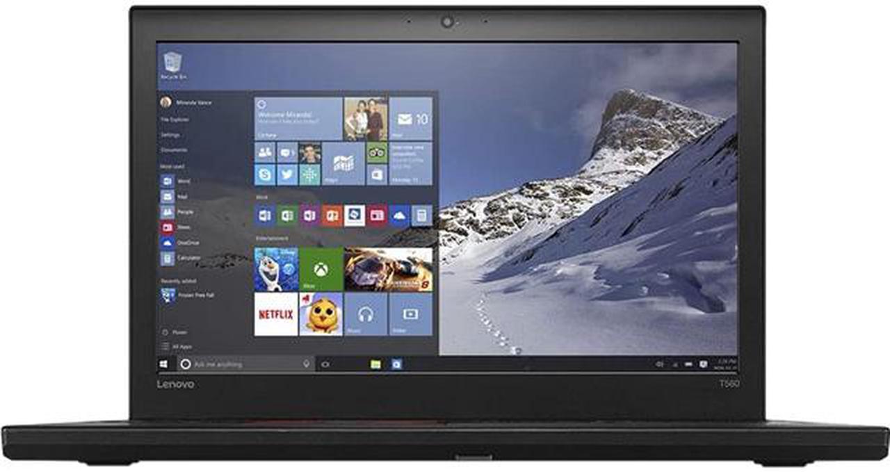 Lenovo Grade A Laptop ThinkPad Intel Core i5-6300U 8GB Memory 256 GB SSD Intel HD Graphics 520 15.6" Windows 10 Pro 64-bit T560