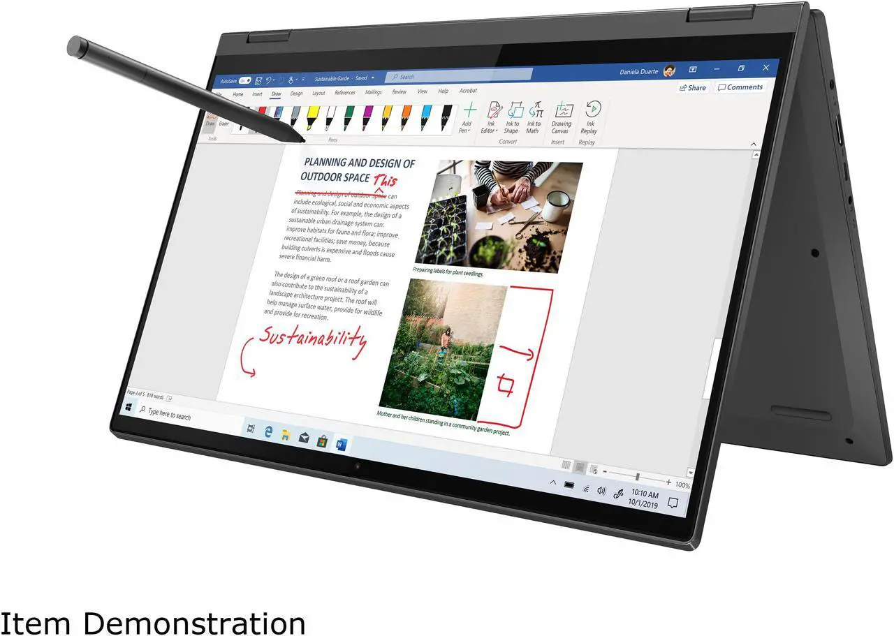 Alt view image 8 of 20 - Lenovo IdeaPad Flex 5 15ALC05 AMD Ryzen 7 5700U 16GB Memory 512 GB PCIe SSD AMD Radeon Graphics 15.6" 10-point Multi-touch 1920 x 1080 Convertible 2-in-1 Laptop Windows 11 Home 64-bit 82HV003WUS