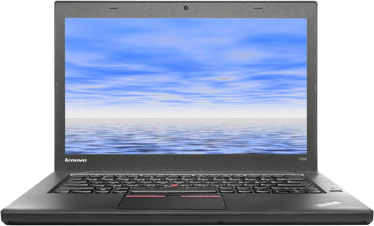 Lenovo Laptop ThinkPad T450 Intel Core i5 4th Gen 4300U (1.90GHz) 8 GB Memory 256 GB SSD Intel HD Graphics 4400 14.0" Windows 10 Pro 64-bit (Grade A Refurbished)