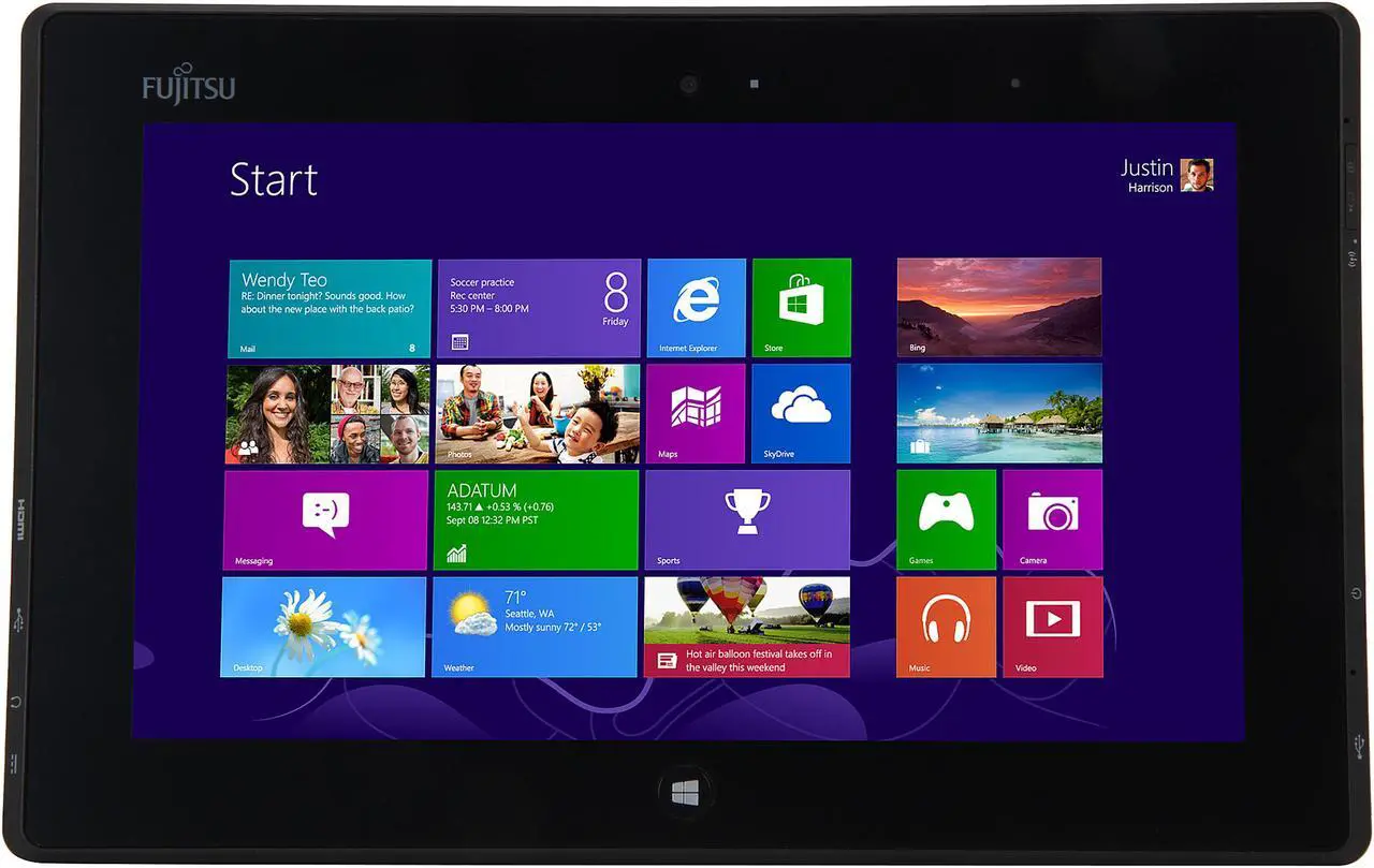 Main image of Fujitsu STYLISTIC Q572 (Q572-W7D-001) 4GB Memory 10.1" 1366 x 768 Tablet Windows 7 Professional 64-Bit with Windows 8 Pro 64-Bit in the Box