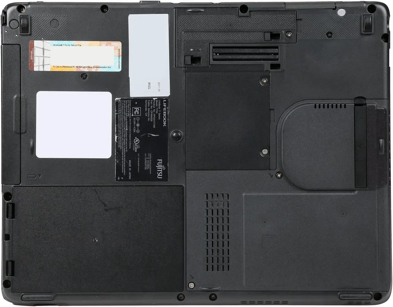 Alt view image 9 of 9 - Fujitsu Lifebook T730 12.1" Notebook Tablet with Intel Core i7-620M 2.66Ghz (3.33Ghz Turbo), 4GB DDR3 RAM, 320GB HDD, Built-In Webcam, Windows 7 Professional 32 Bit