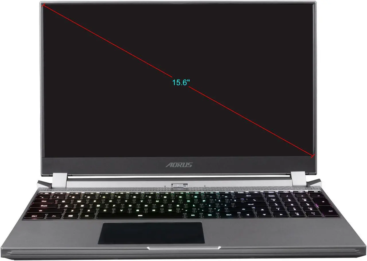 Alt view image 2 of 20 - Aorus - 15.6" GeForce RTX 2060 - Intel Core i7-10750H  - 16GB Memory - 512 GB PCIe SSD - Windows 10 Home 64-bit - Gaming Laptop - 144 Hz (15P KB-7US1130SH )