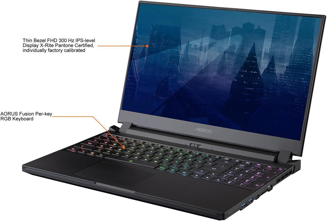 Alt view image 4 of 12 - GIGABYTE AORUS 15P XD - 15.6" FHD IPS Anti-Glare 300Hz, Intel Core i7, NVIDIA GeForce RTX 3070 Laptop GPU 8GB GDDR6, 16GB Memory, 1TB SSD, Win10 Home, Gaming Laptop (AORUS 15P XD-73US324SH)