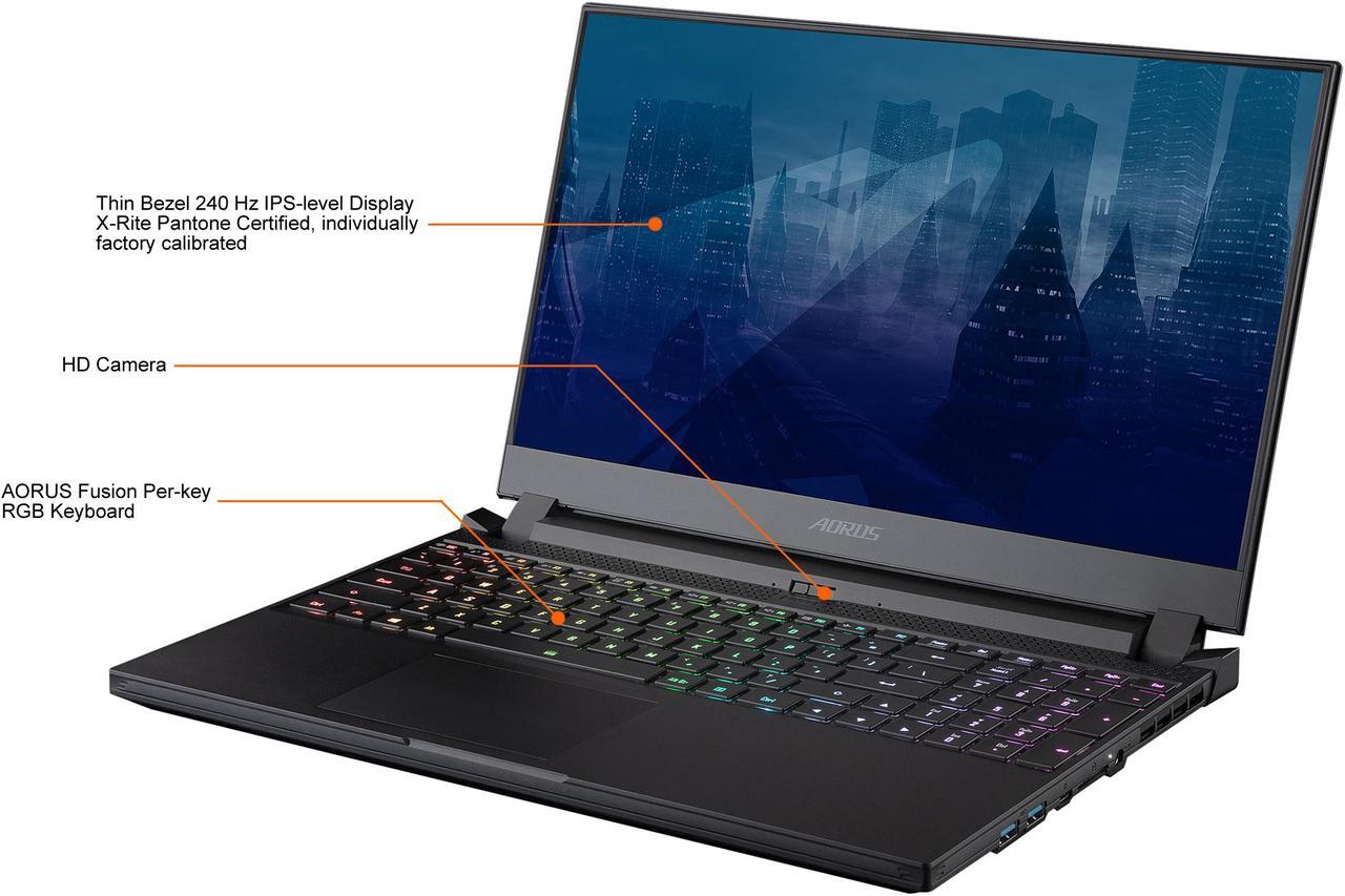 Alt view image 4 of 12 - Aorus - 15.6" GeForce RTX 3070 Laptop GPU - Intel Core i7-11800H  - 16GB Memory - 1 TB Gen4 SSD - Windows 11 Home 64-bit - Gaming Laptop - 240 Hz IPS (15P XD-73US224SO )
