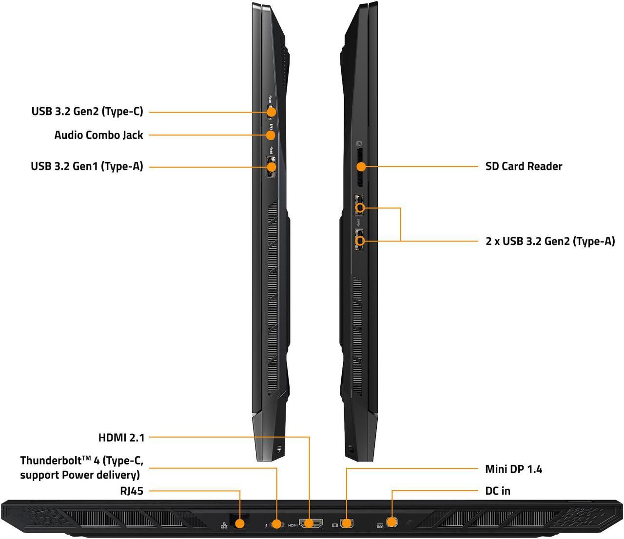 Alt view image 8 of 11 - Aorus - 17.3'' GeForce RTX 4070 Laptop GPU - Intel Core i7-13700H  - 16GB Memory - 1 TB Gen4 SSD - Windows 11 Home 64-bit - Gaming Laptop - 240 Hz (17 BSF-73US654SH )