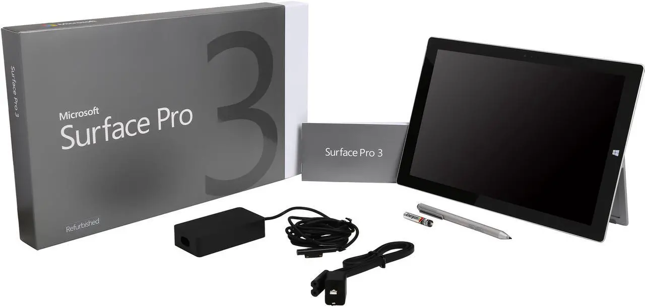 Alt view image 8 of 8 - Microsoft Surface Pro 3 12" Tablet with Intel Core i3-4020Y 1.5Ghz, 4GB RAM, 64GB SSD, Surface Pen, QHD 2160x1440, Windows 8.1 Pro