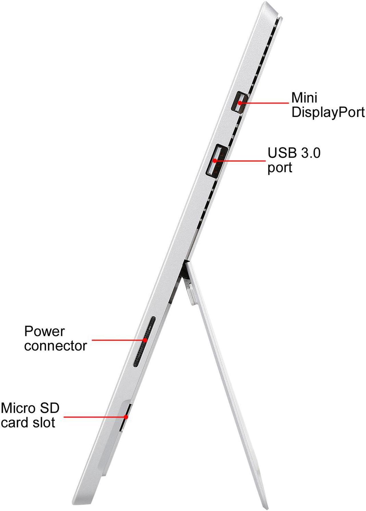 Alt view image 4 of 8 - Microsoft Surface Pro 3 Intel Core i5 4300U (1.90 GHz) 4 GB Memory 128 GB SSD 12.0" Touchscreen Grade B Tablet Windows 10 Pro