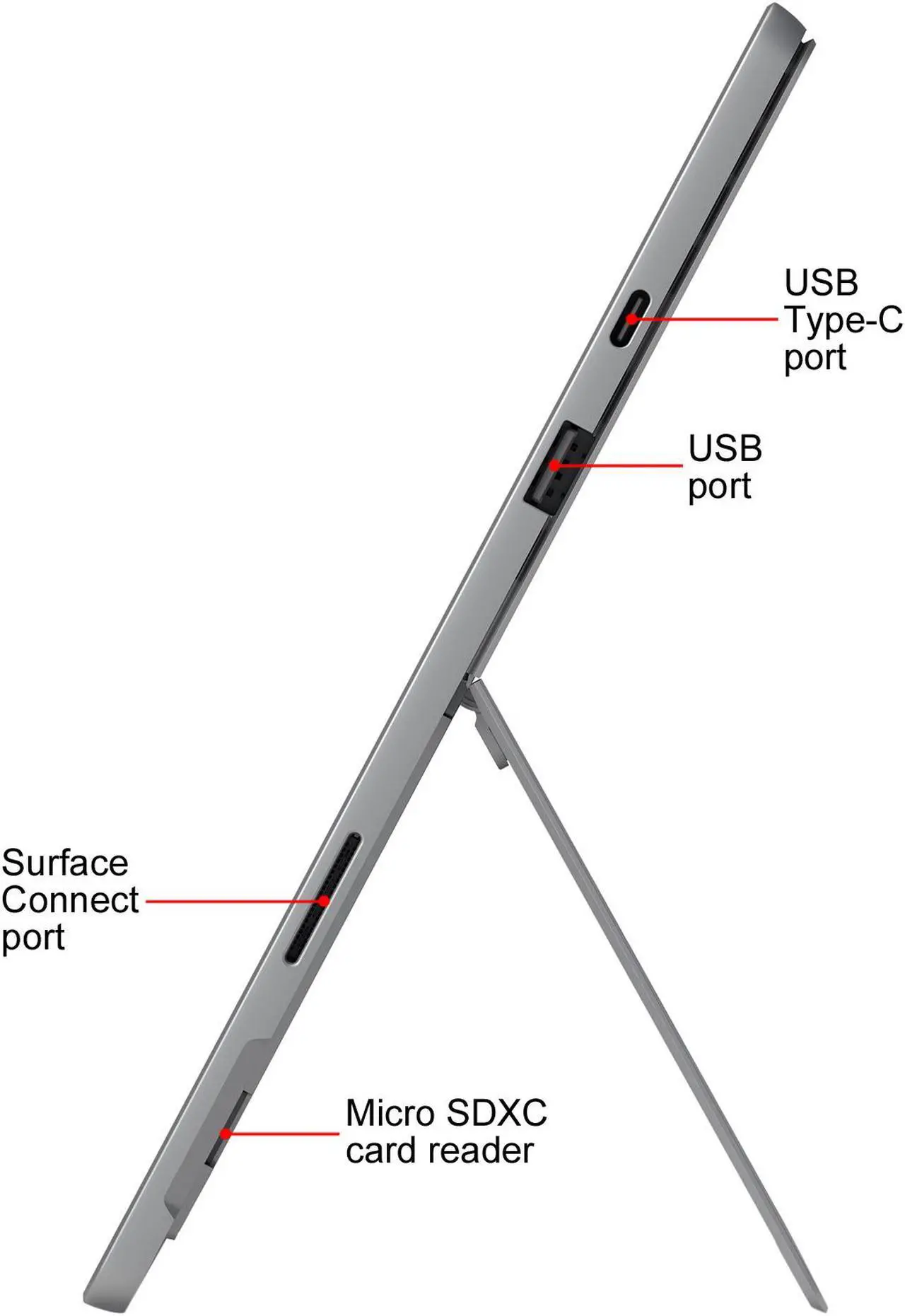 Alt view image 8 of 10 - Microsoft Surface Pro 7 - 12.3" Touch-Screen - Intel Core i5 - 8 GB Memory - 128 GB Solid State Drive (Latest Model) - Platinum