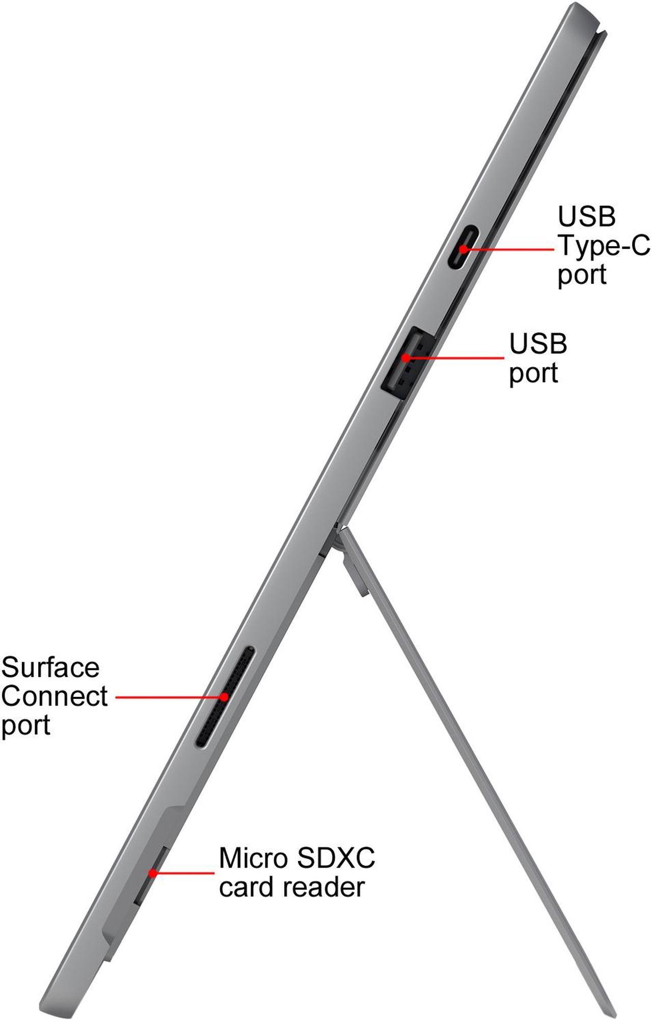 Alt view image 7 of 9 - Microsoft Surface Pro 7 - 12.3" Touch-Screen - Intel Core i5 - 8 GB Memory - 256 GB Solid State Drive (Latest Model) - Platinum