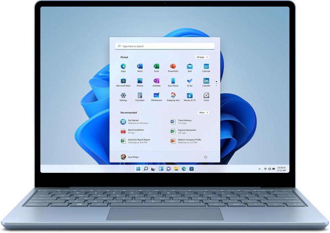 Main image of Surface Laptop Go 2 - Intel Core i5 1135G7 - Win 11 Pro - Iris Xe Graphics - 8 GB RAM - 256 GB SSD - 12.4" touchscreen - 1536 x 1024 - Wi-Fi 6 - Ice Blue
