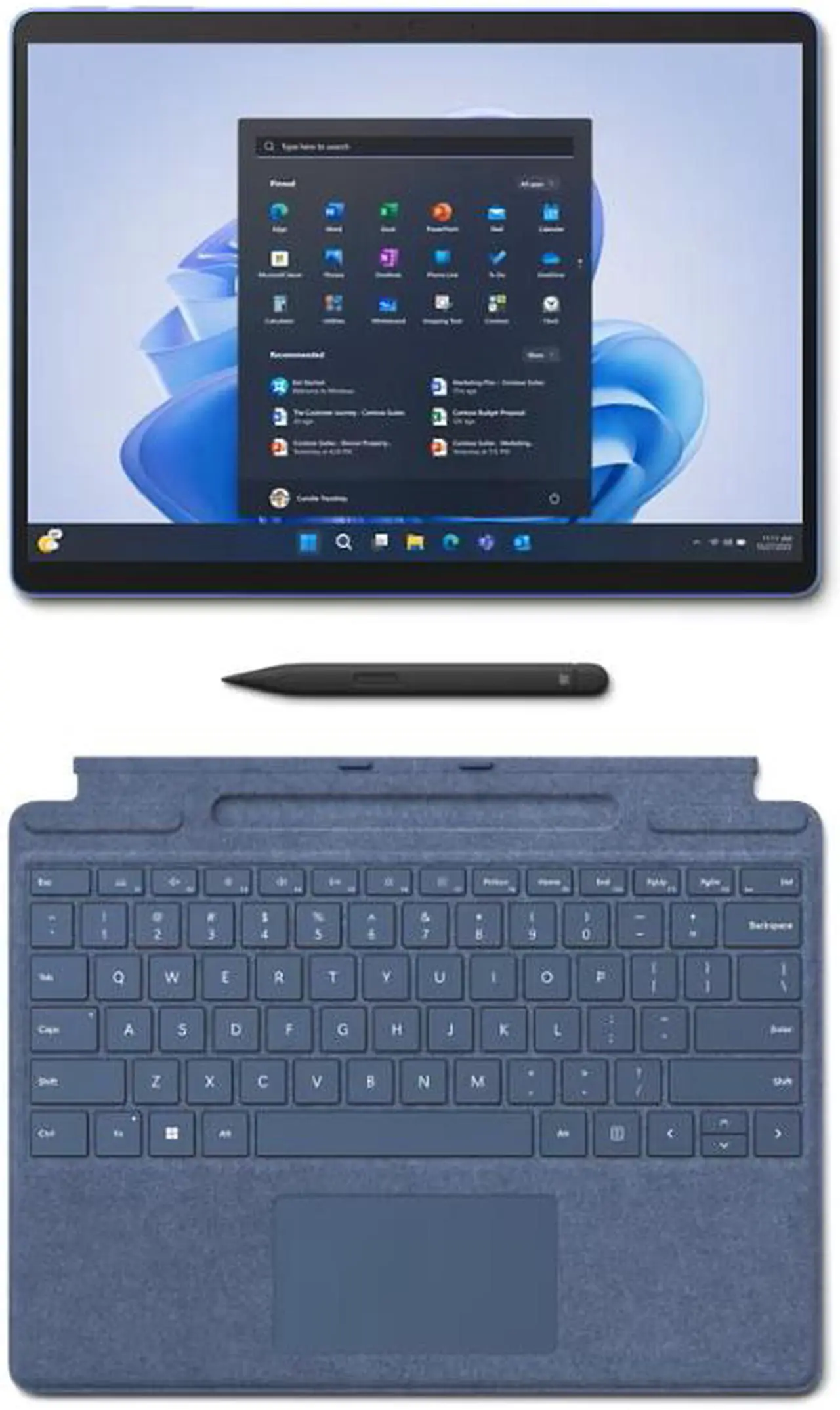Alt view image 7 of 15 - Microsoft Surface Pro 9 For Business - 13" PixelSense Display - Intel Core i7 10-Core (12th Gen) - 16 GB RAM - 512GB SSD - Windows 11 Pro - Sapphire  QIY-00033