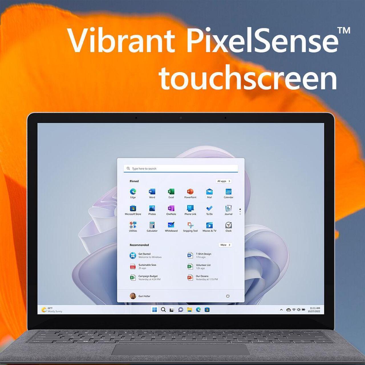 Alt view image 6 of 11 - Microsoft Surface Laptop 5 15" PixelSense Touchscreen Notebook - Intel Core i7 12th Gen i7-1265U - 8 GB Total RAM - 256 GB SSD - Platinum - Windows 11 Pro RBZ-00001
