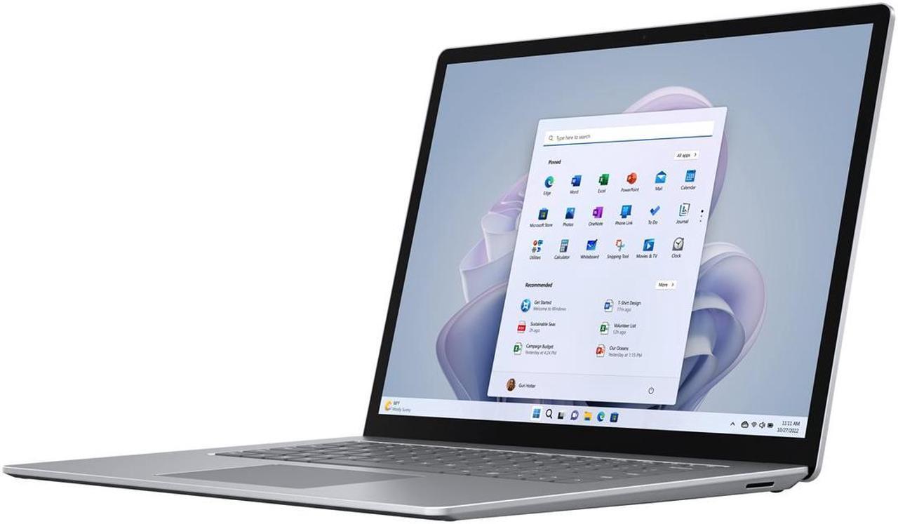 Alt view image 11 of 11 - Microsoft Surface Laptop 5 15" PixelSense Touchscreen Notebook - Intel Core i7 12th Gen i7-1265U - 8 GB Total RAM - 256 GB SSD - Platinum - Windows 11 Pro RBZ-00001