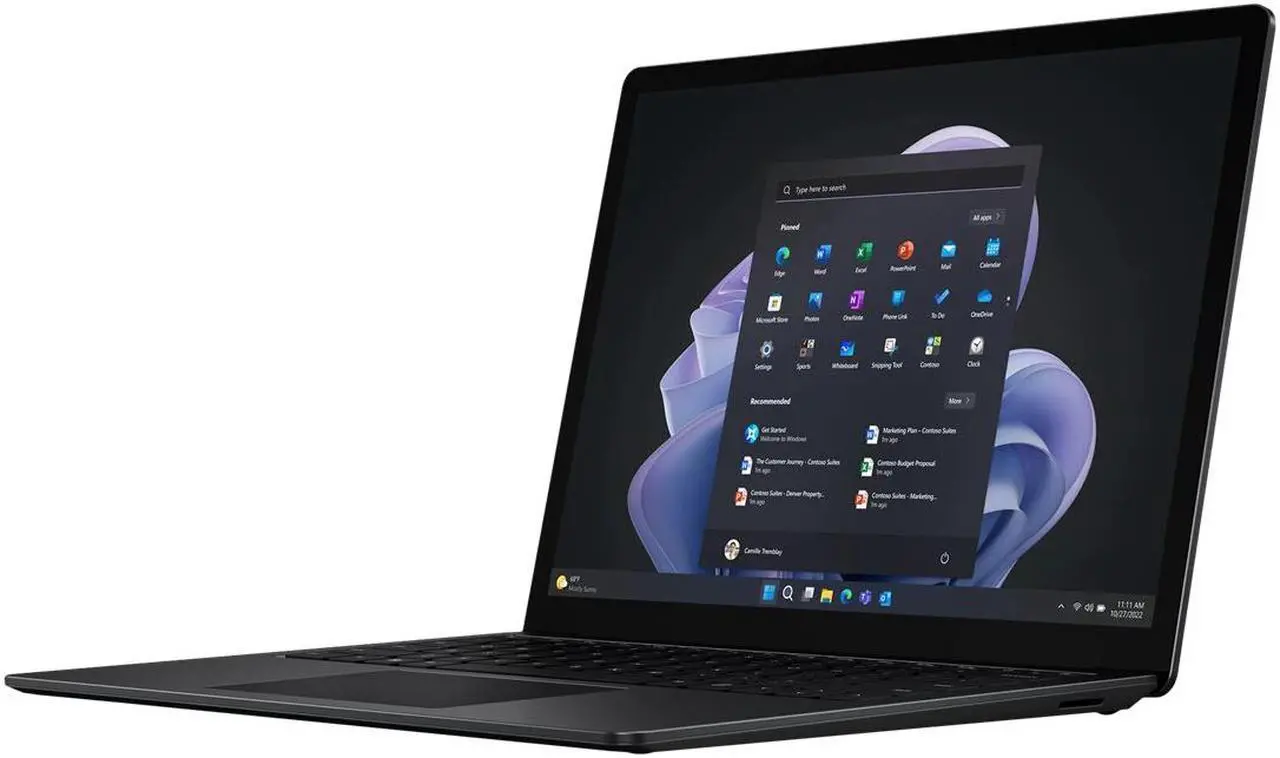 Alt view image 2 of 10 - Microsoft Surface Laptop 5 - 13.0" PixelSense Touchscreen - Intel Core i5 12th Gen - 8GB Memory - 512 GB SSD - Intel Iris Xe Graphics - Windows 11 Pro - Matte Black R1T-00024