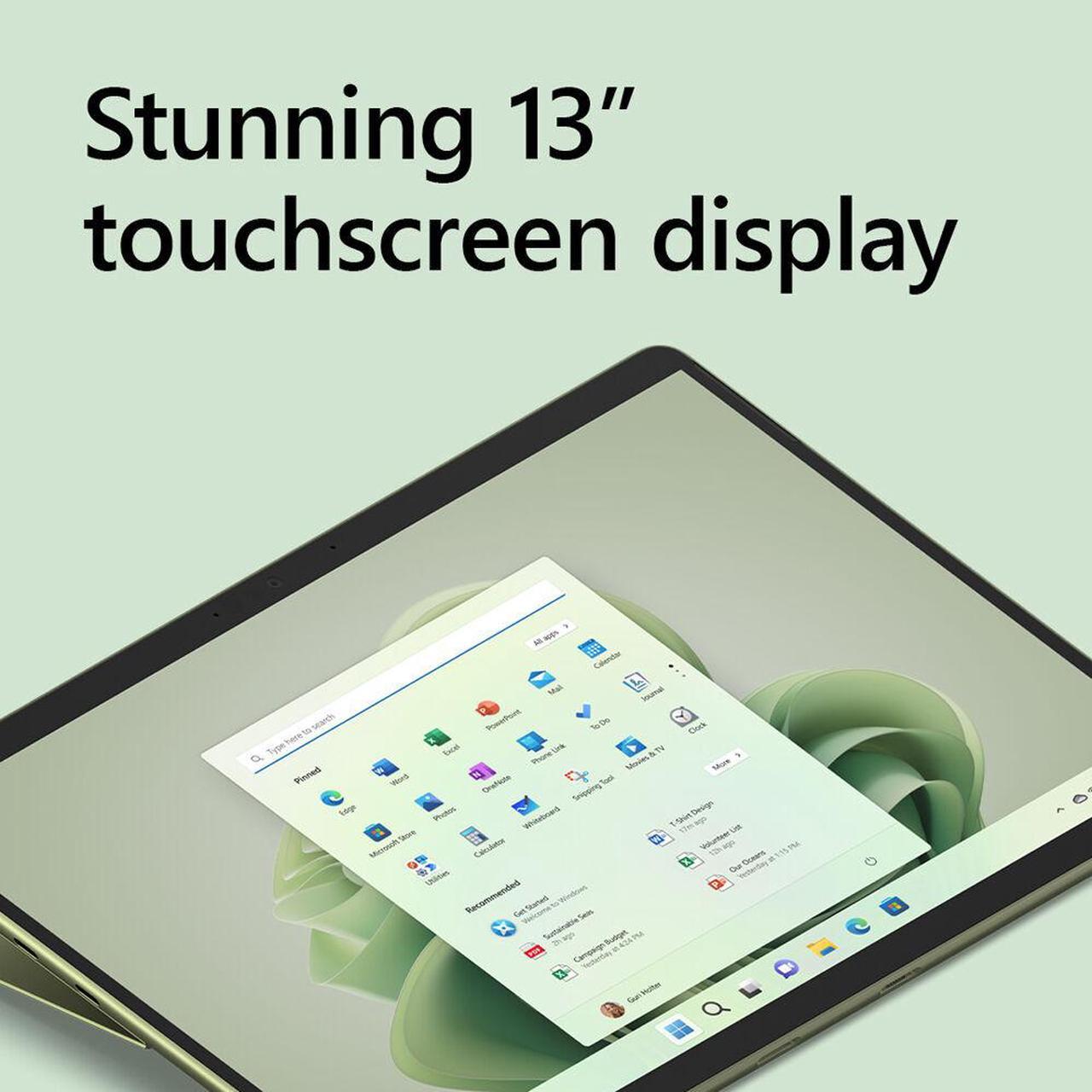 Alt view image 3 of 9 - Microsoft Surface Pro 9 For Business - 13" PixelSense Display - Core i7 12th Gen i7-1265U Deca-core (10 Core) 1.80 GHz - 16 GB RAM - 512 GB SSD - Windows 11 Pro - Forest QIY-00049
