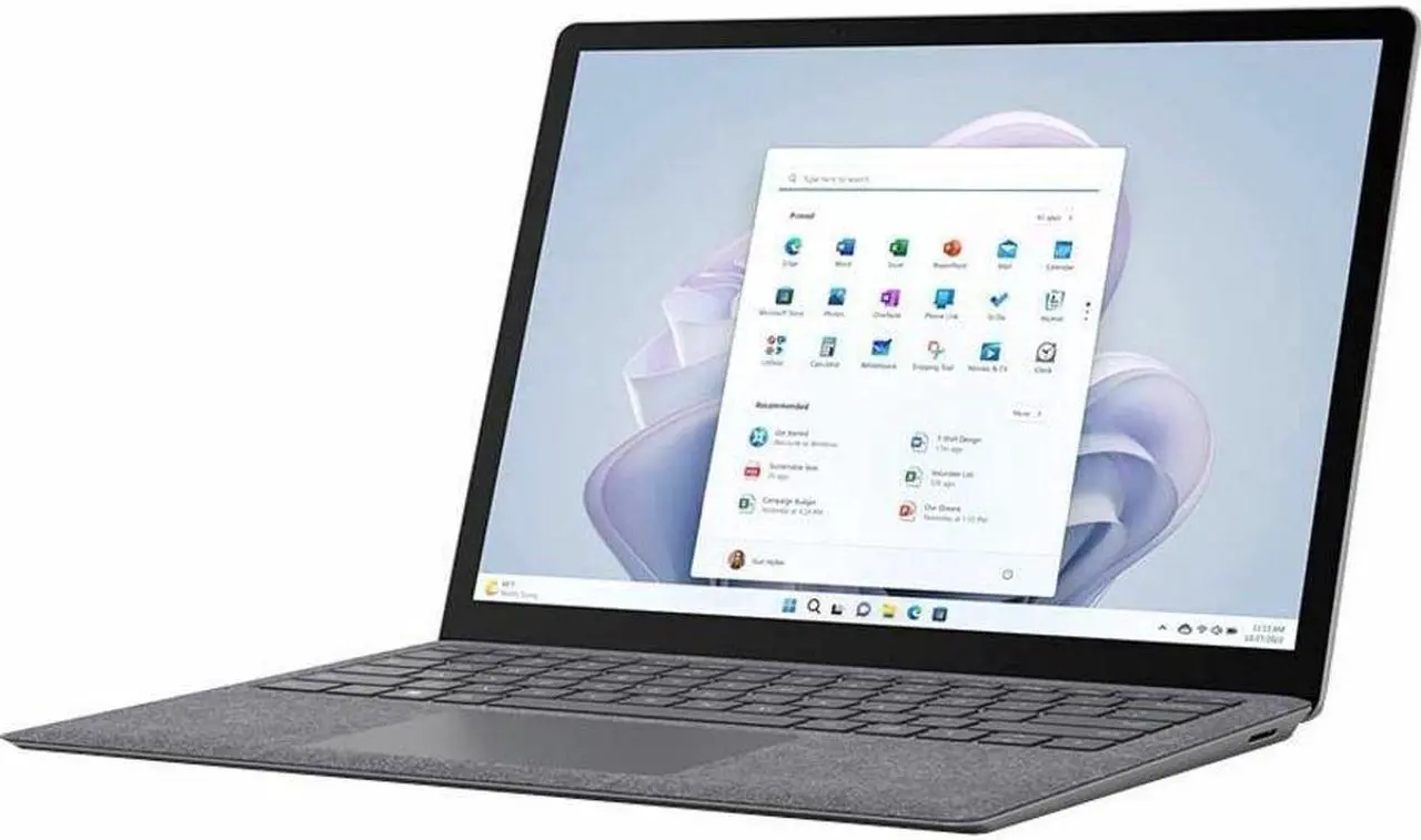 Main image of Microsoft Surface Laptop 5 Notebook -  13.5" PixelSense Display - Intel Core i5 12th Gen i5-1235U - 8 GB Total RAM - 256 GB SSD - Windows 11 - Intel Iris Xe Graphics - Platinum  R1A-00001