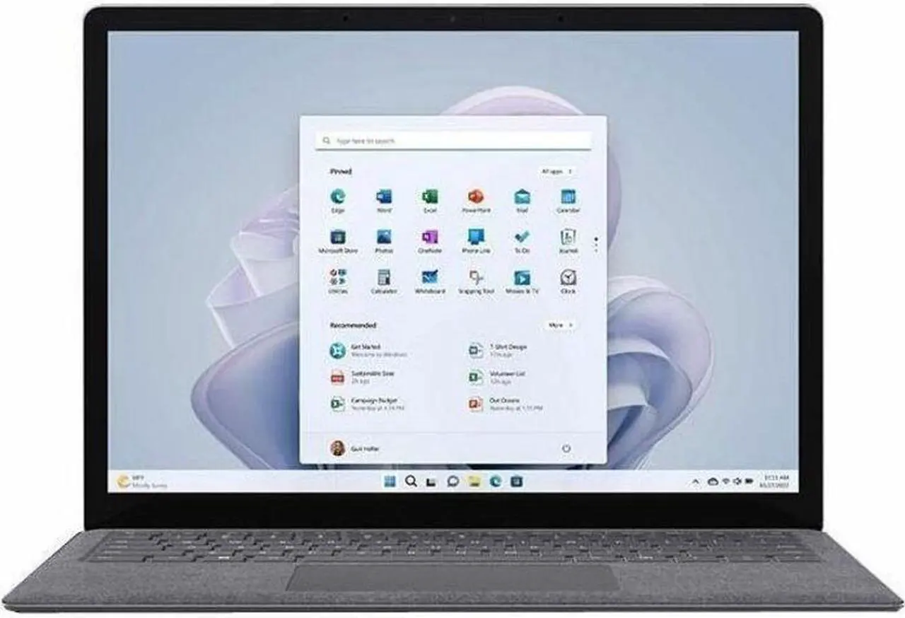 Alt view image 2 of 6 - Microsoft Surface Laptop 5 Notebook -  13.5" PixelSense Display - Intel Core i5 12th Gen i5-1235U - 8 GB Total RAM - 256 GB SSD - Windows 11 - Intel Iris Xe Graphics - Platinum  R1A-00001