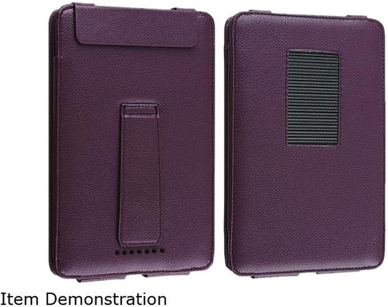 Alt view image 2 of 4 - Insten 1901702 Folio Stand Leather Case for Barnes & Noble Nook Color / Nook Tablet, Purple - OEM