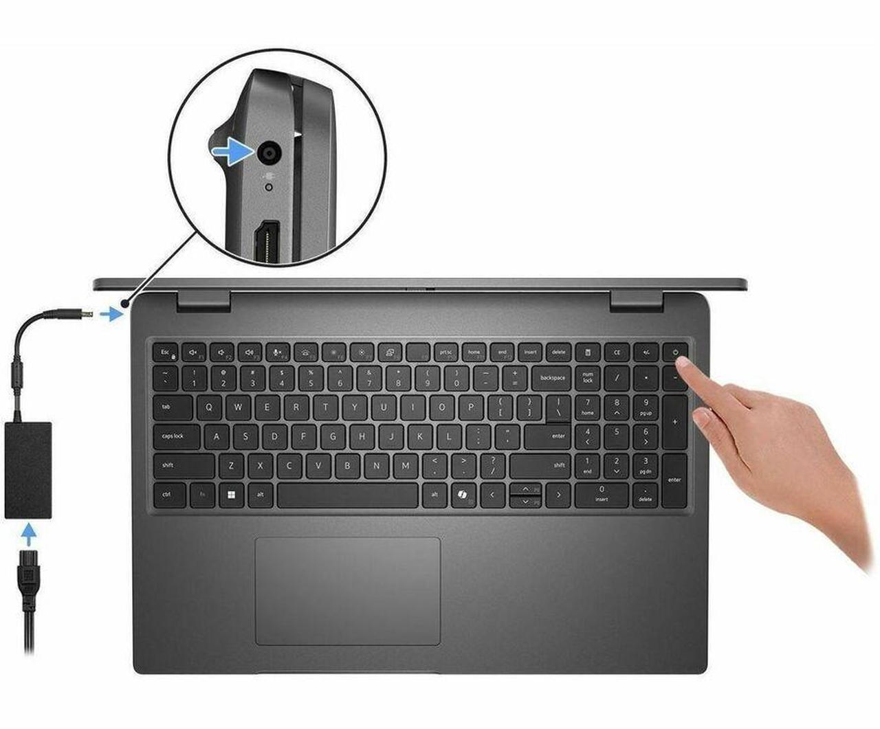 Alt view image 5 of 6 - Dell Latitude 3550 15.6" Notebook - Intel Core Ultra 5 135U - 16GB - 256GB SSD - Windows 11 Pro - Intel Graphics - Webcam - IEEE 802.11ax Wireless 9PRX2