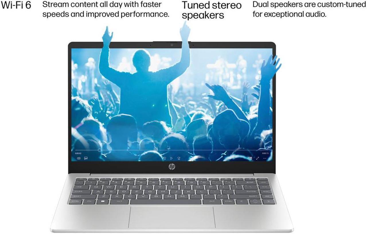 Alt view image 5 of 10 - HP Notebook Intel Core 3 100U 12GB Memory 512 GB NVMe SSD Intel Graphics 14.0" Windows 11 Home 14-ep1063cl