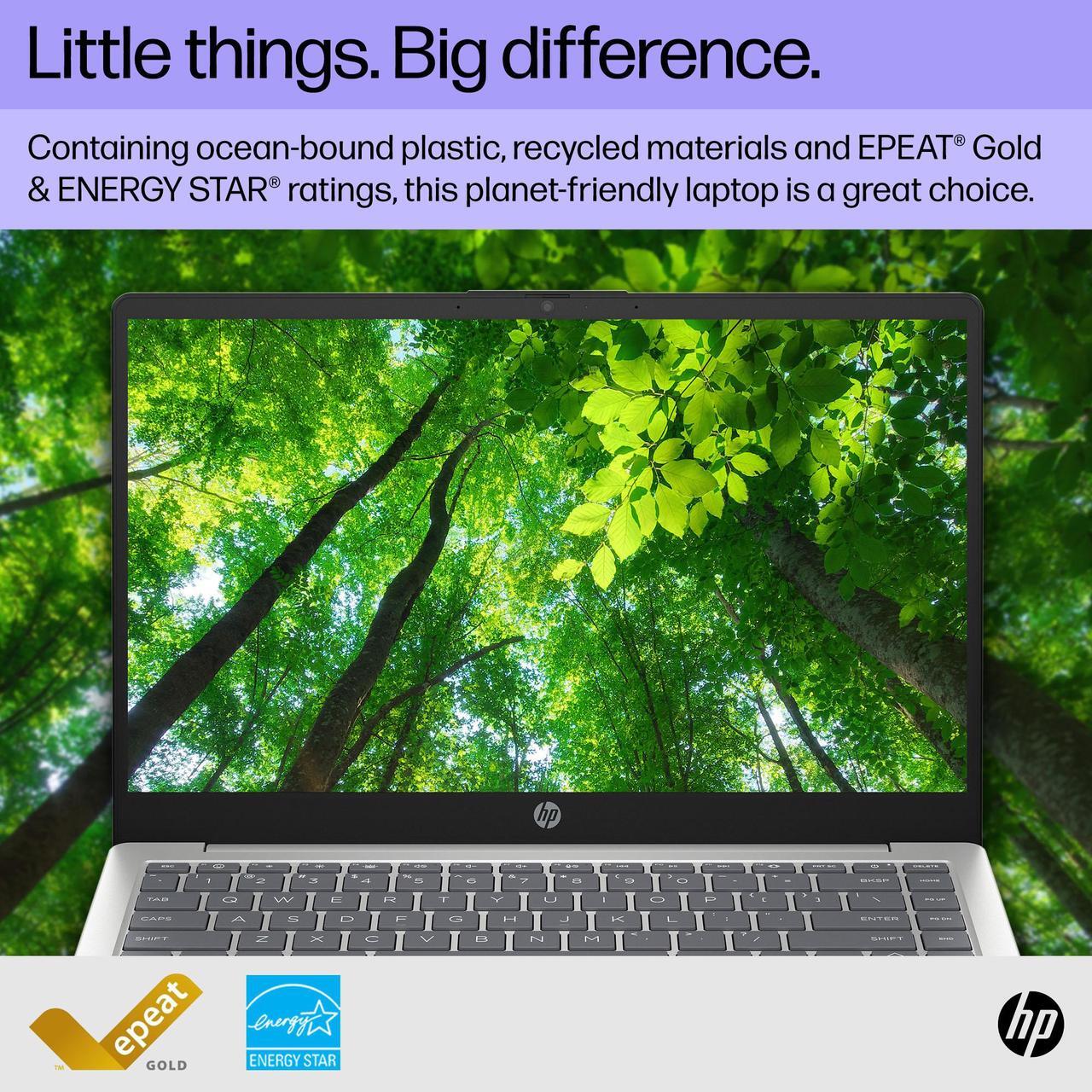 Alt view image 9 of 10 - HP Notebook Intel Core 3 100U 12GB Memory 512 GB NVMe SSD Intel Graphics 14.0" Windows 11 Home 14-ep1063cl