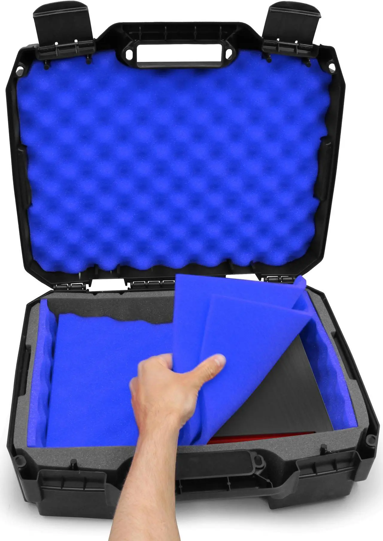 Alt view image 3 of 5 - CASEMATIX - Hard Shell Case with Shock-Absorbing Foam Fits up to 15" Inch Laptop and Accessories