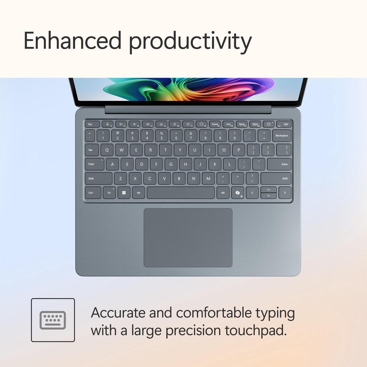 Alt view image 13 of 20 - Microsoft 13" Surface Laptop Copilot+ PC, Snapdragon X Plus 8-Core, 16GB RAM, 512GB UFS, Ocean, Latest Model