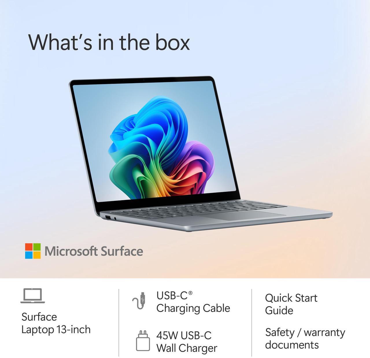 Alt view image 18 of 20 - Microsoft 13" Surface Laptop Copilot+ PC, Snapdragon X Plus 8-Core, 16GB RAM, 512GB UFS, Ocean, Latest Model