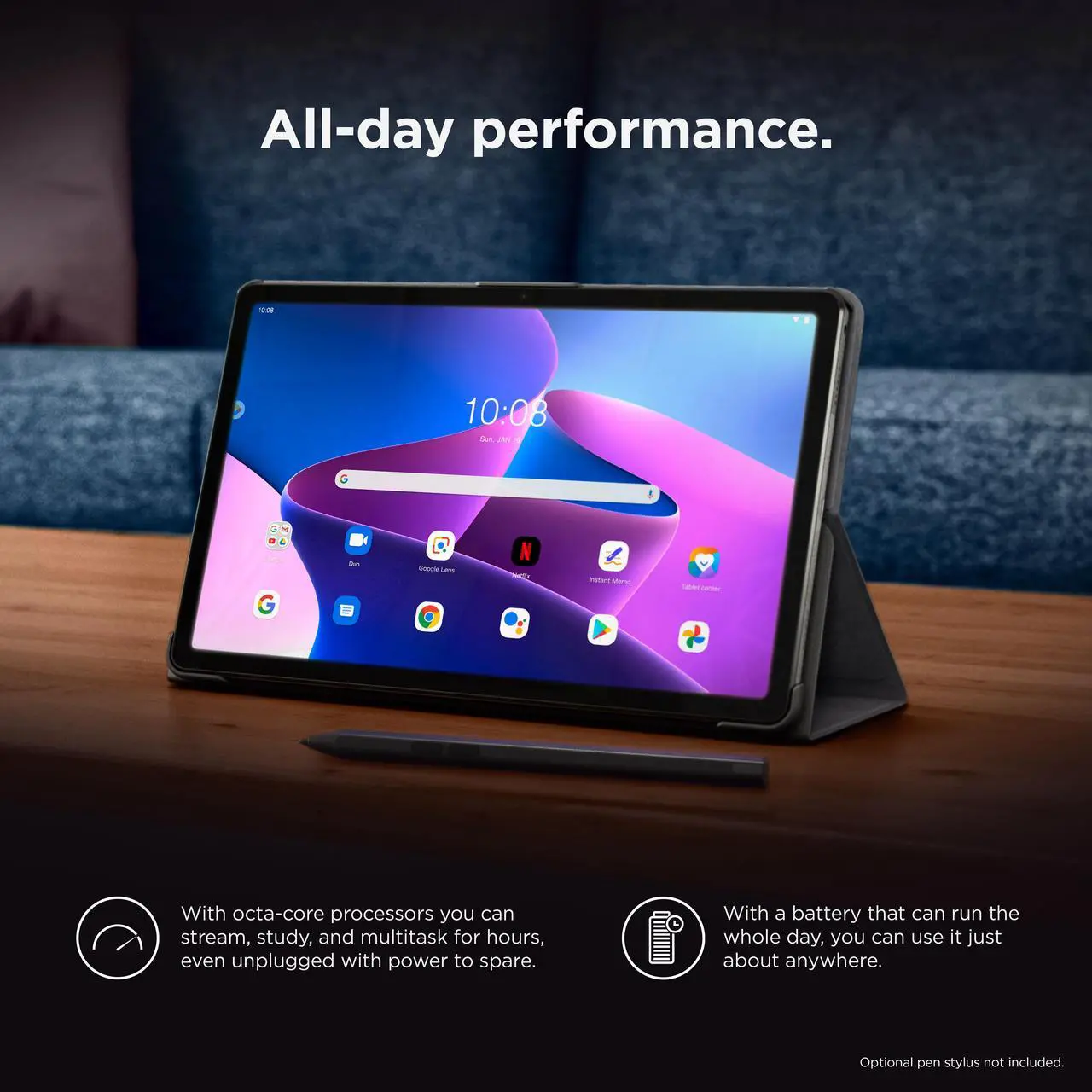 Alt view image 8 of 10 - Lenovo Tab M10 Plus (3rd Gen) 10" Tablet, 64GB Storage, 4GB Memory, Android 12, FHD Display