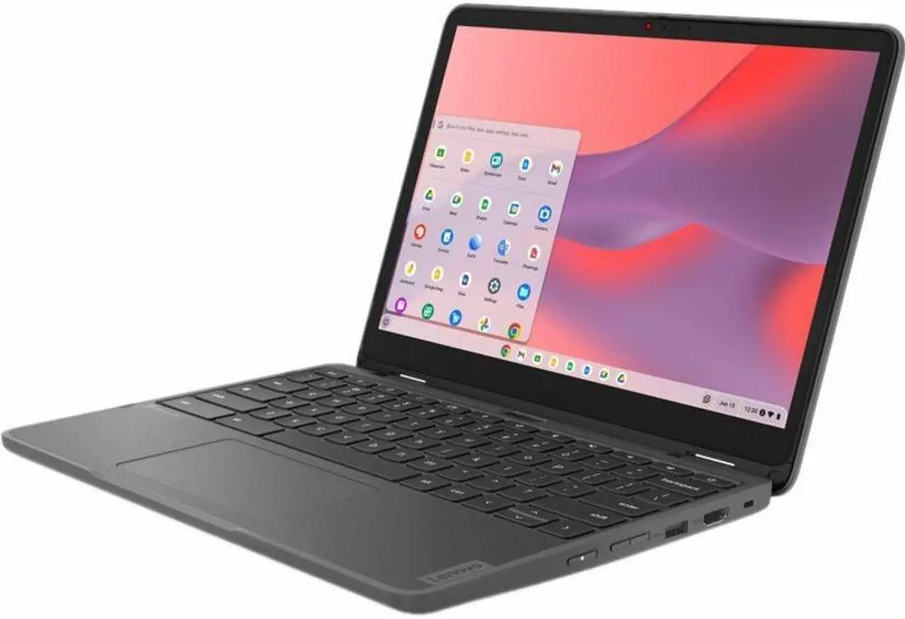 Alt view image 9 of 13 - Lenovo 12.2" 500e Yoga Touchscreen Chromebook - WUXGA - 1920 x 1200 - Intel N100 Quad-core (4 Core) - 4 GB Memory - 32 GB Flash Storage - 82W40009US