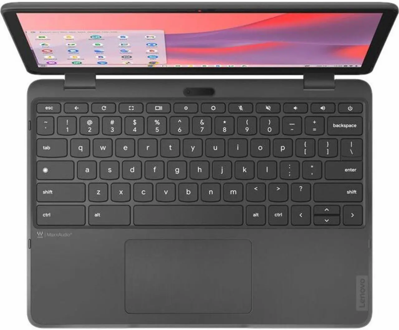 Alt view image 12 of 13 - Lenovo 12.2" 500e Yoga Touchscreen Chromebook - WUXGA - 1920 x 1200 - Intel N100 Quad-core (4 Core) - 4 GB Memory - 32 GB Flash Storage - 82W40009US