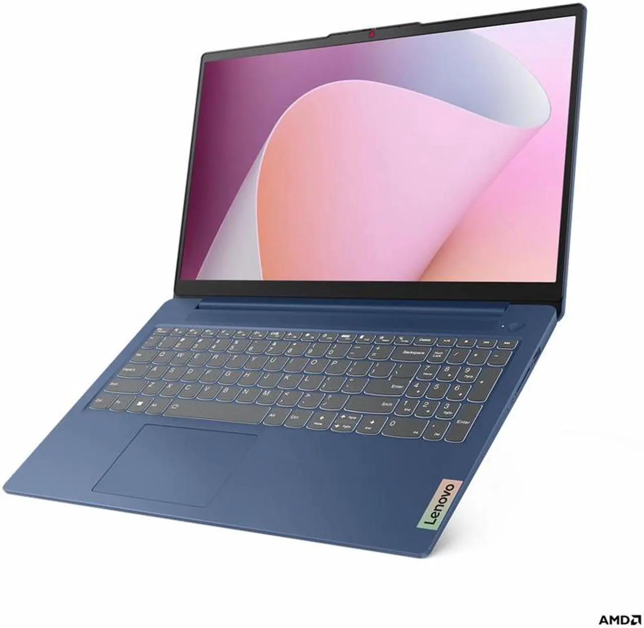 Alt view image 2 of 4 - Lenovo IdeaPad Slim 3 15AMN8 15.6" FHD IPS Laptop, AMD Ryzen 5 7520U Quad Core 2.8GHz-4.3GHz, AMD Radeon 610M Graphics, 8GB DDR5 RAM, 512GB SSD, 720p Camera With Privacy Shutter, Windows 11 Home, Abyss Blue