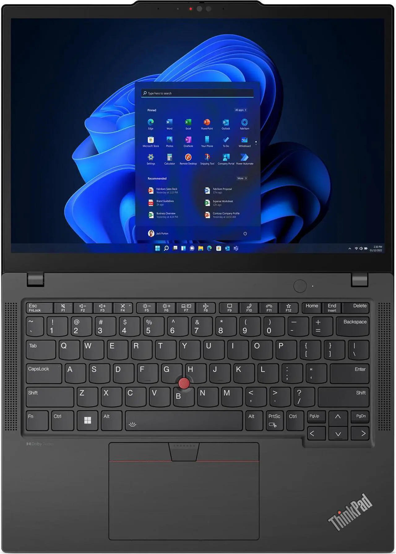 Alt view image 6 of 14 - Lenovo 13.3" ThinkPad X13 Gen 4 Multi-Touch Laptop (Deep Black), 1.8 GHz Intel Core i7 10-Core, 16GB RAM, 512GB SSD, Intel Iris Xe, Touchscreen, Fingerprint Reader