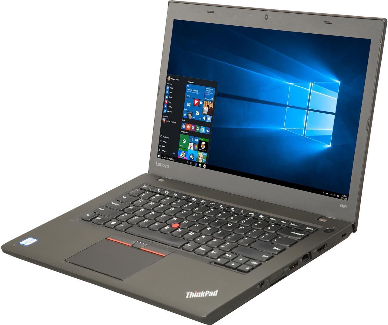 Lenovo B Grade Laptop ThinkPad Intel Core i5-6300U 8GB Memory 240 GB SSD Intel HD Graphics 520 14.0" Windows 10 Pro 64-bit T460