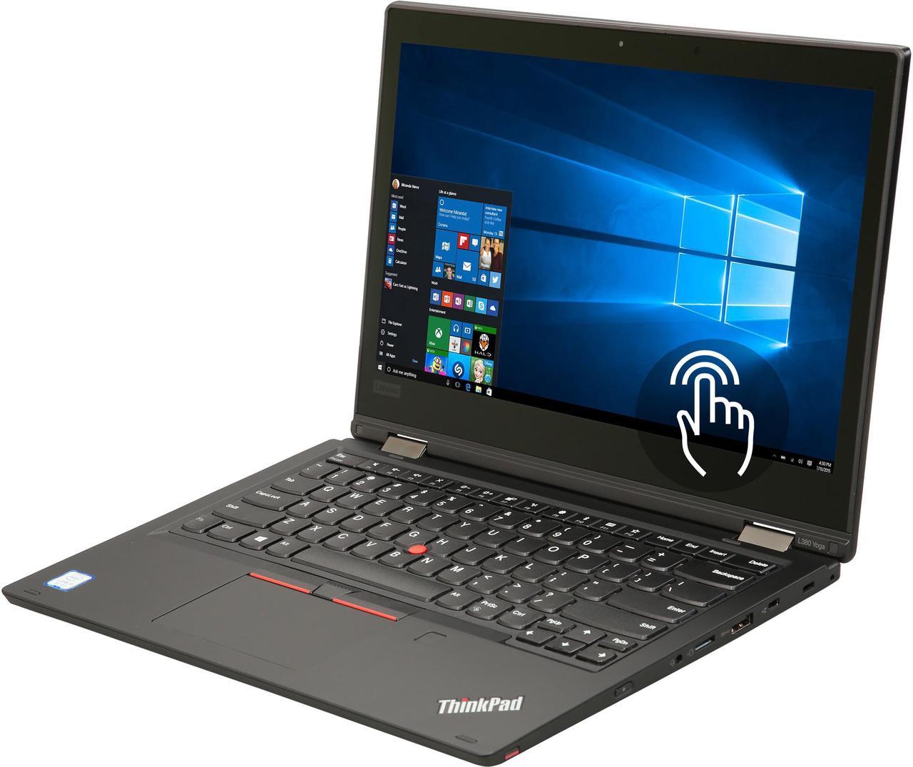 Lenovo ThinkPad L380 Yoga Intel Core i3-8130U 8GB Memory 256 GB SSD 13.3" Touchscreen 1920 x 1080 Convertible 2-in-1 Laptop Windows 10 Pro 64-bit 20M8S0VF00