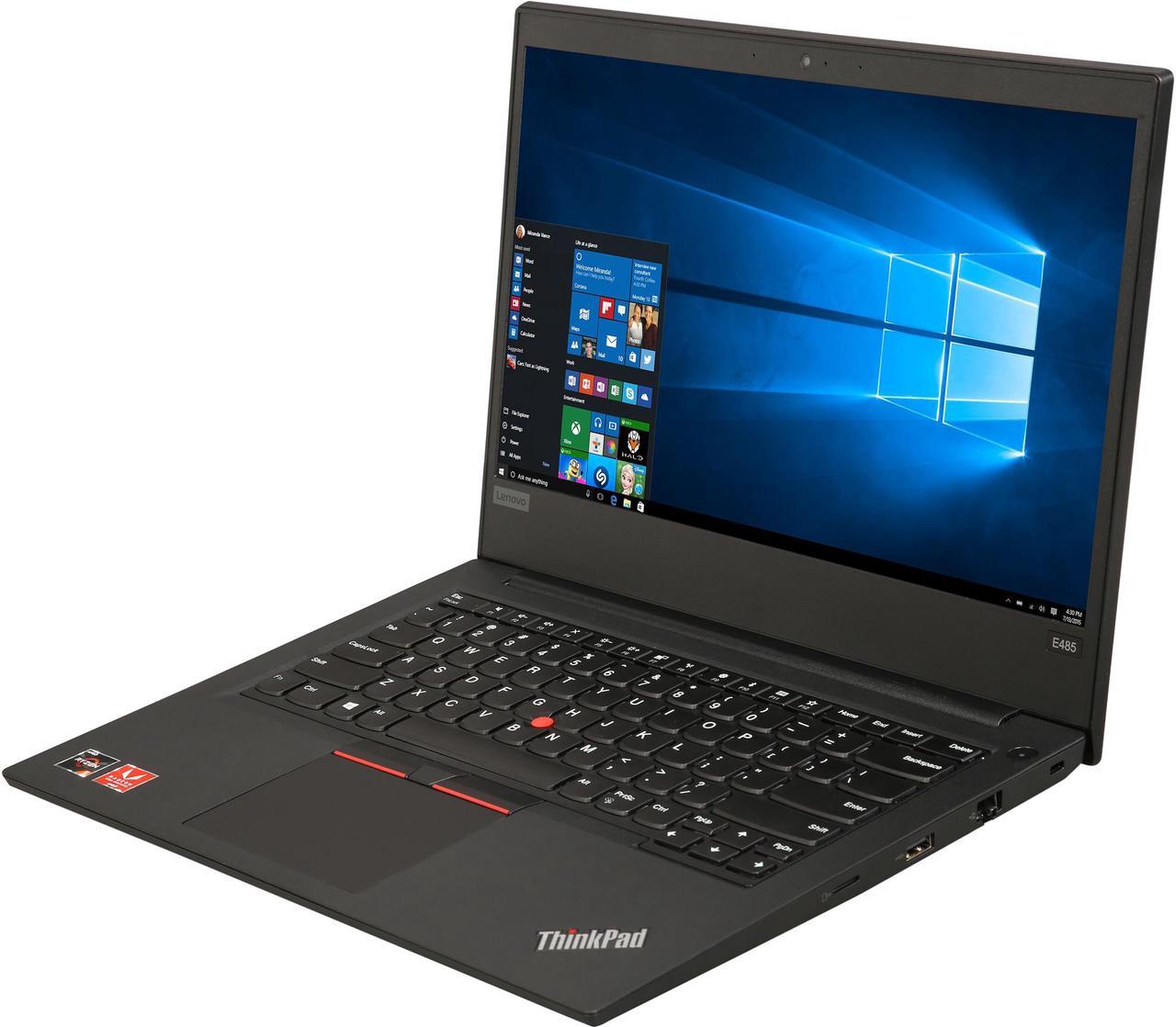 Lenovo Laptop ThinkPad AMD Ryzen 5 2500U 8GB Memory 256 GB SSD AMD Radeon Vega 8 14.0" Windows 10 Pro 64-Bit E485 (20KU001KUS)