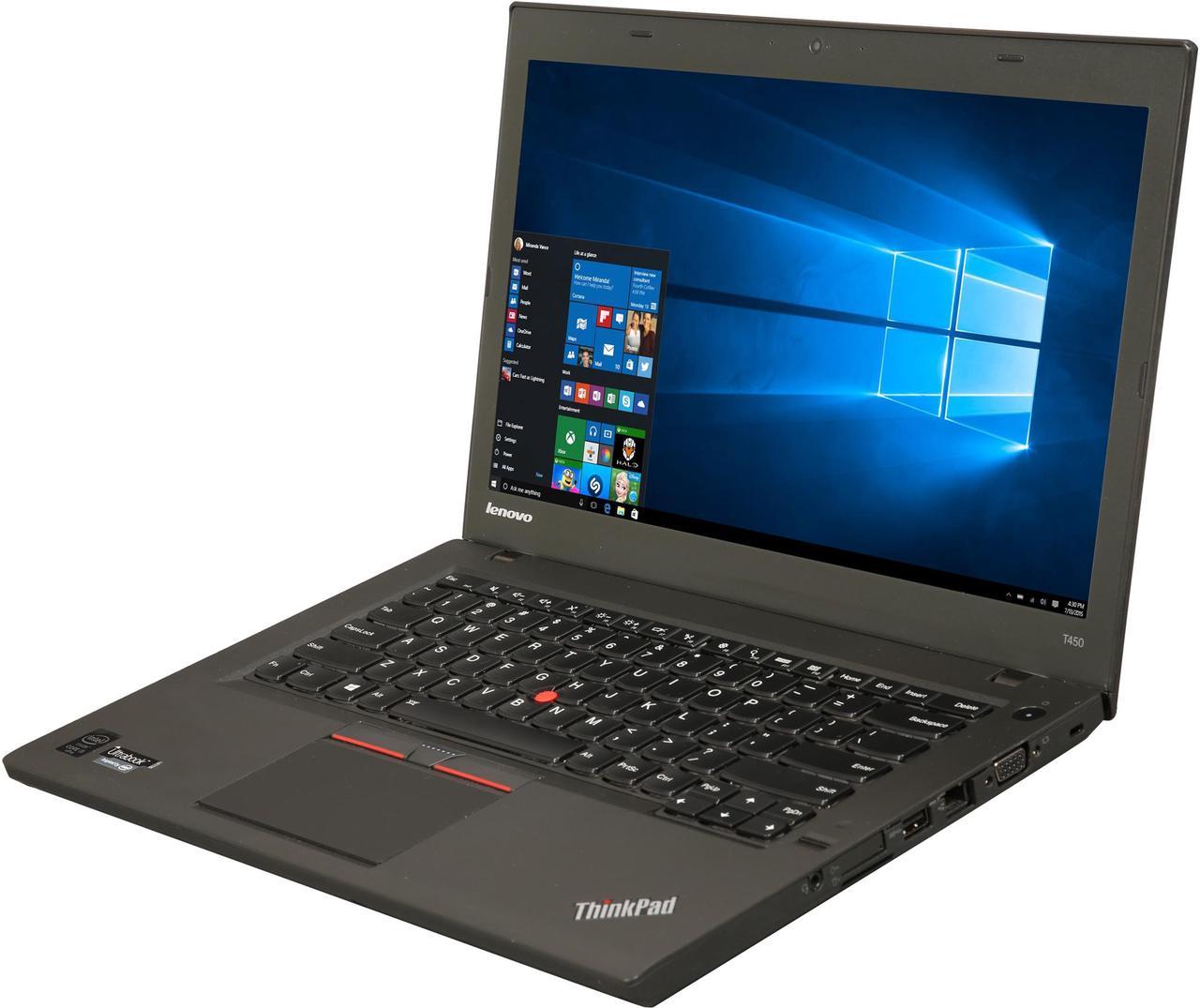 Lenovo Grade B Laptop Intel Core i5-5300U 8GB Memory 320GB HDD 14.0" Windows 10 Pro 64-Bit T450