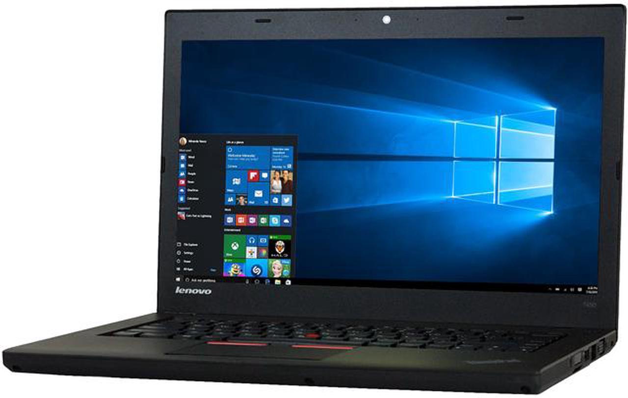 Lenovo B Grade Laptop Intel Core i7-5600U 8GB Memory 256 GB SSD 14.0" Windows 10 Pro 64-Bit T450