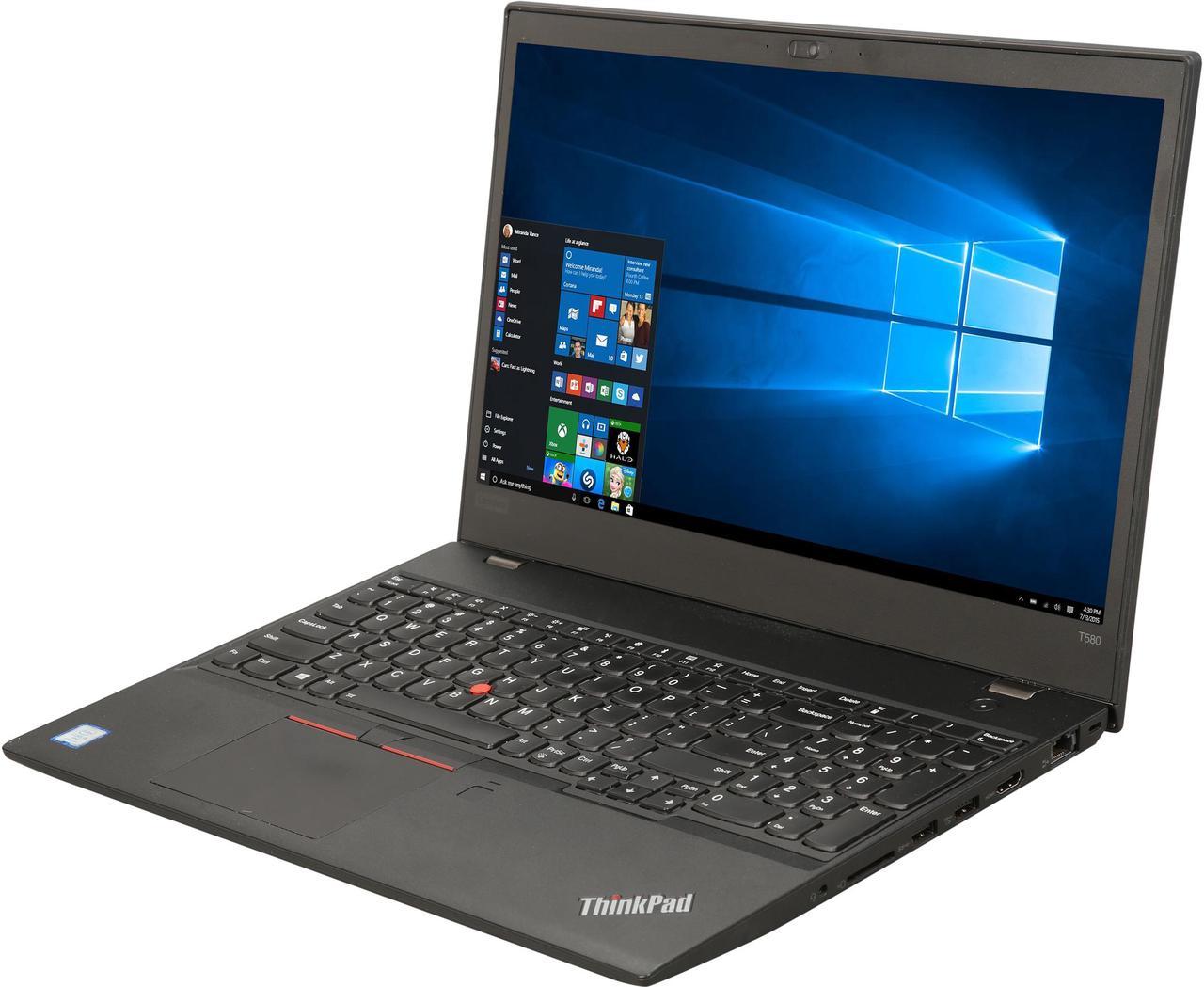 Lenovo B Grade Laptop ThinkPad Intel Core i5-8350U 16GB Memory 256 GB SSD 15.6" Windows 10 Pro 64-bit T580