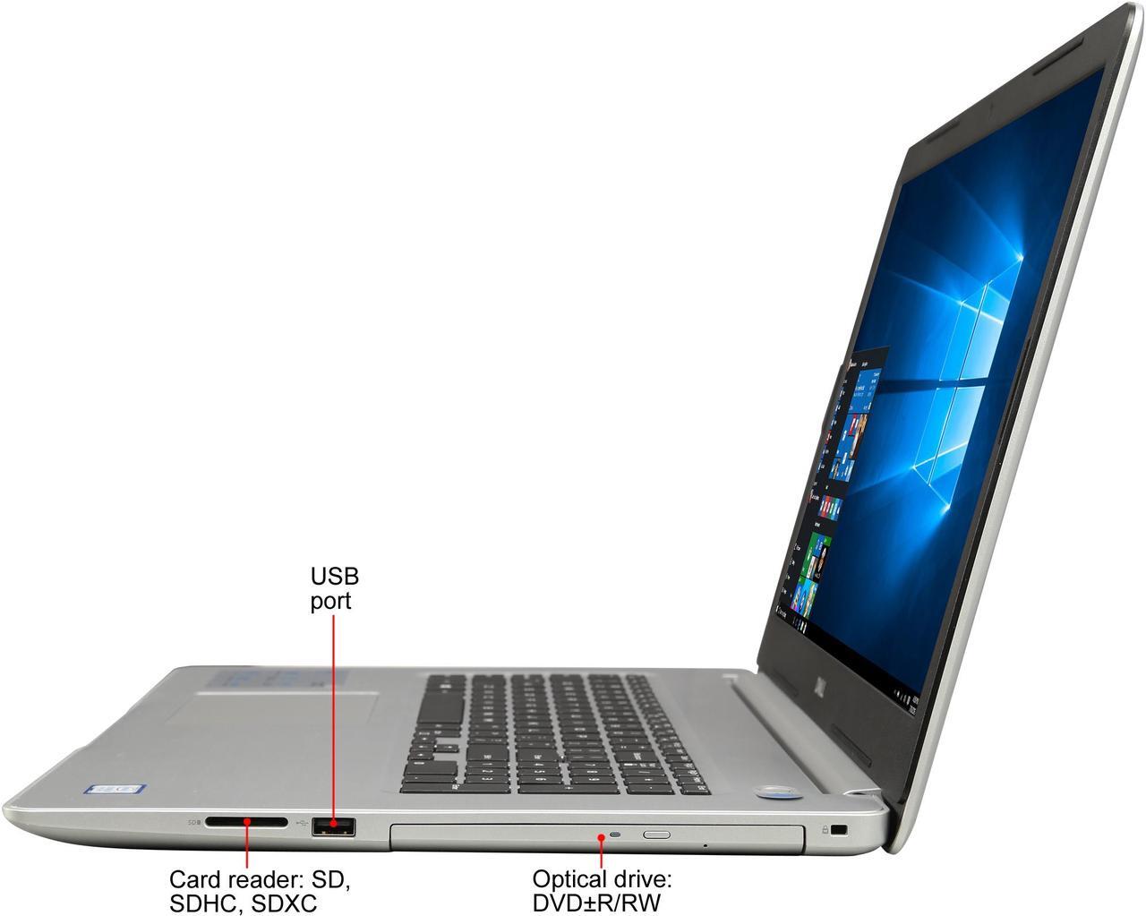 Alt view image 3 of 8 - DELL Laptop Inspiron 5770 Intel Core i5-8250U 8GB Memory 1TB HDD Intel UHD Graphics 620 17.3" Non-Touch Screen Windows 10 Home 64-Bit i5770-5286SLV