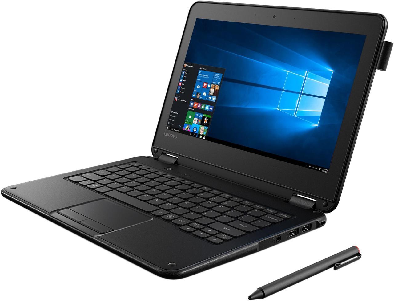 Lenovo 300e Winbook 81FY000TUS 11.6" Touchscreen LCD 2 in 1 Notebook - Intel Celeron N3450 Quad-core (4 Core) 1.10 GHz - 4 GB - 128 GB Flash Memory - Windows 10 Pro - 1366 x 768 - In-plane Switching (IPS) Technology - Convertible