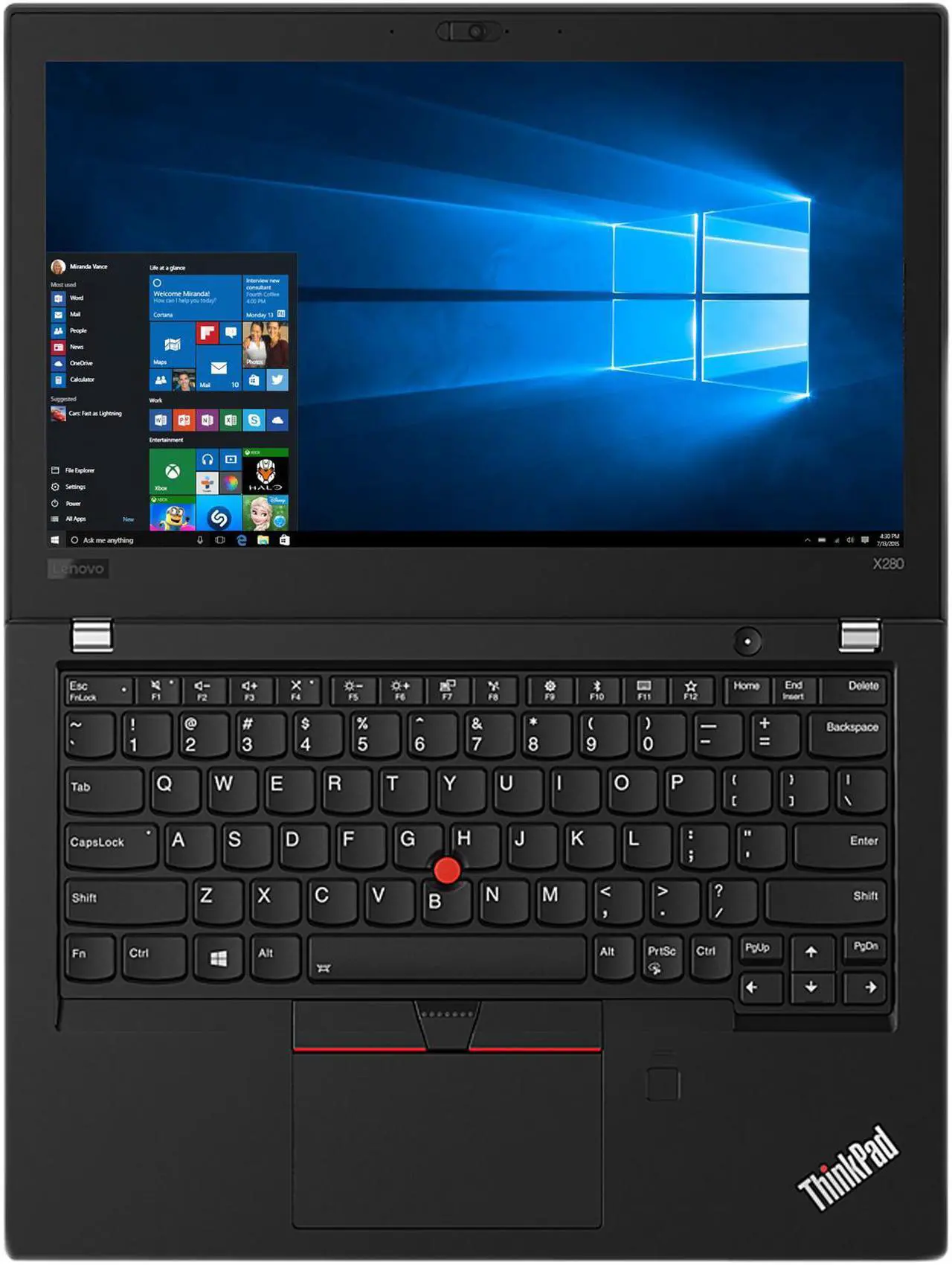 Alt view image 7 of 16 - Lenovo ThinkPad X280 20KF002RUS 12.5" Touchscreen LCD Ultrabook - Intel Core i7 (8th Gen) i7-8550U Quad-core (4 Core) 1.80 GHz - 16 GB DDR4 SDRAM - 512 GB SSD - Windows 10 Pro 64-bit (English) - 1920 x 1080 - In-plane Switching (IPS) Tec...