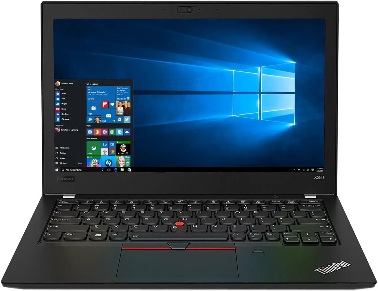 Alt view image 2 of 16 - Lenovo ThinkPad X280 20KF002RUS 12.5" Touchscreen LCD Ultrabook - Intel Core i7 (8th Gen) i7-8550U Quad-core (4 Core) 1.80 GHz - 16 GB DDR4 SDRAM - 512 GB SSD - Windows 10 Pro 64-bit (English) - 1920 x 1080 - In-plane Switching (IPS) Tec...