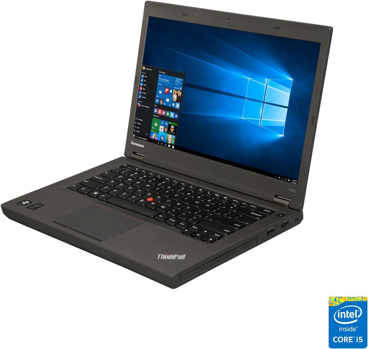 Lenovo B Grade Laptop Intel Core i5-4300M 8GB Memory 128 GB SSD 14.0" Windows 10 Pro 64-Bit T440P