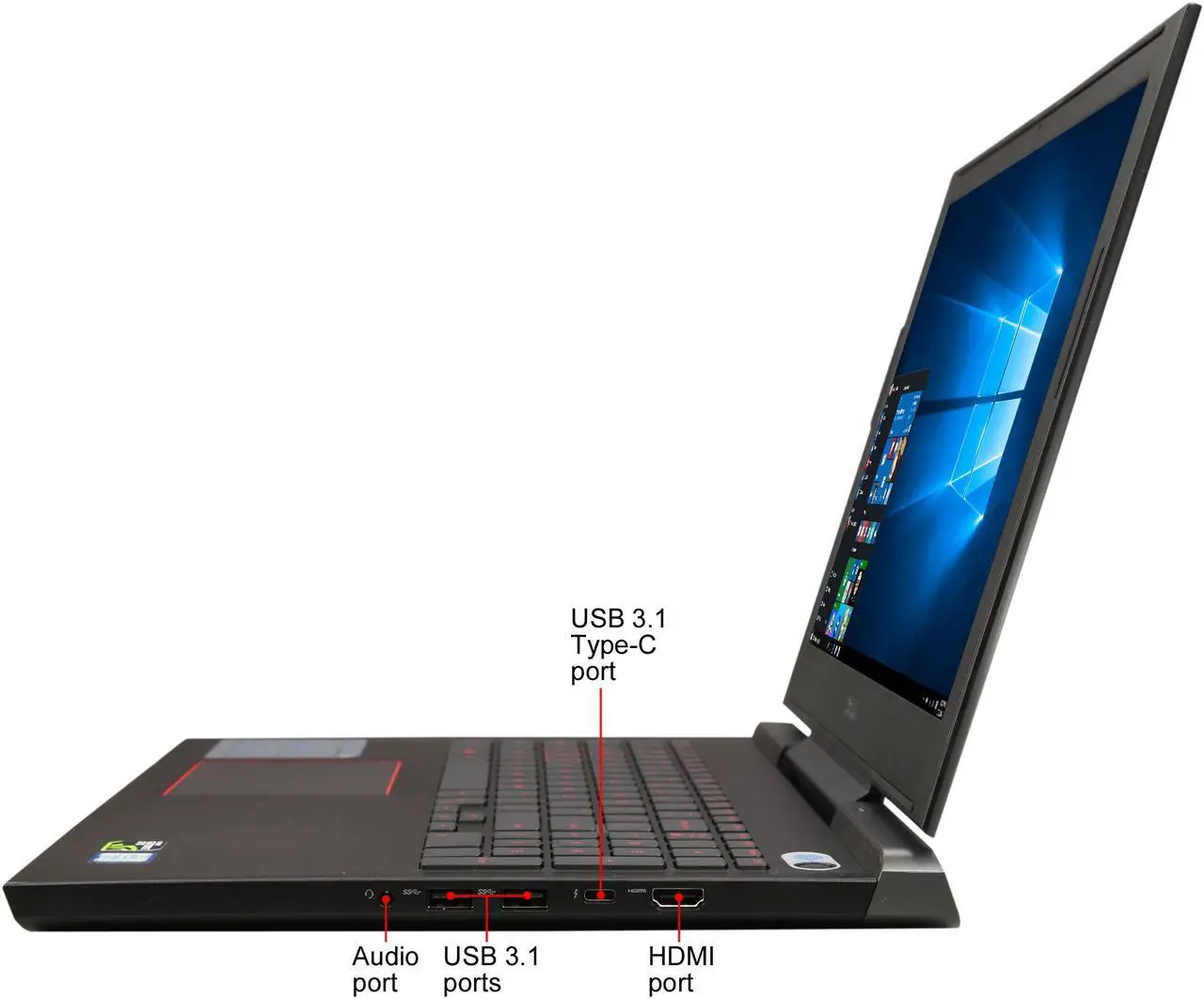 Alt view image 3 of 8 - DELL  i7577-5265BLK 15.6" FHD IPS GTX 1060 6 GB VRAM i5-7300HQ 8 GB Memory 256 GB SSD Windows 10 Home VR Ready Gaming Laptop
