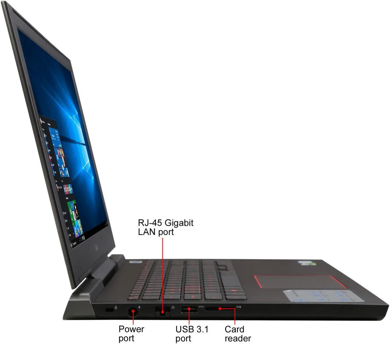 Alt view image 5 of 8 - DELL  i7577-5265BLK 15.6" FHD IPS GTX 1060 6 GB VRAM i5-7300HQ 8 GB Memory 256 GB SSD Windows 10 Home VR Ready Gaming Laptop