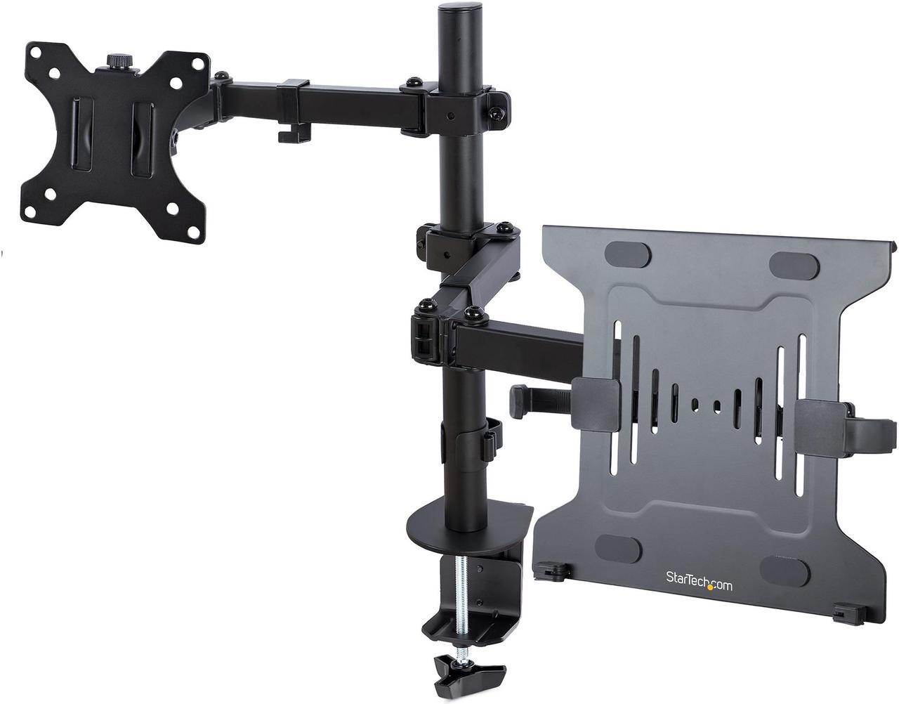 StarTech.com Monitor Arm with VESA Laptop Tray, For a Laptop (4.5kg/9.9lb) and a Single Display up to 32" (8kg/17.6lb) A2-LAPTOP-DESK-MOUNT