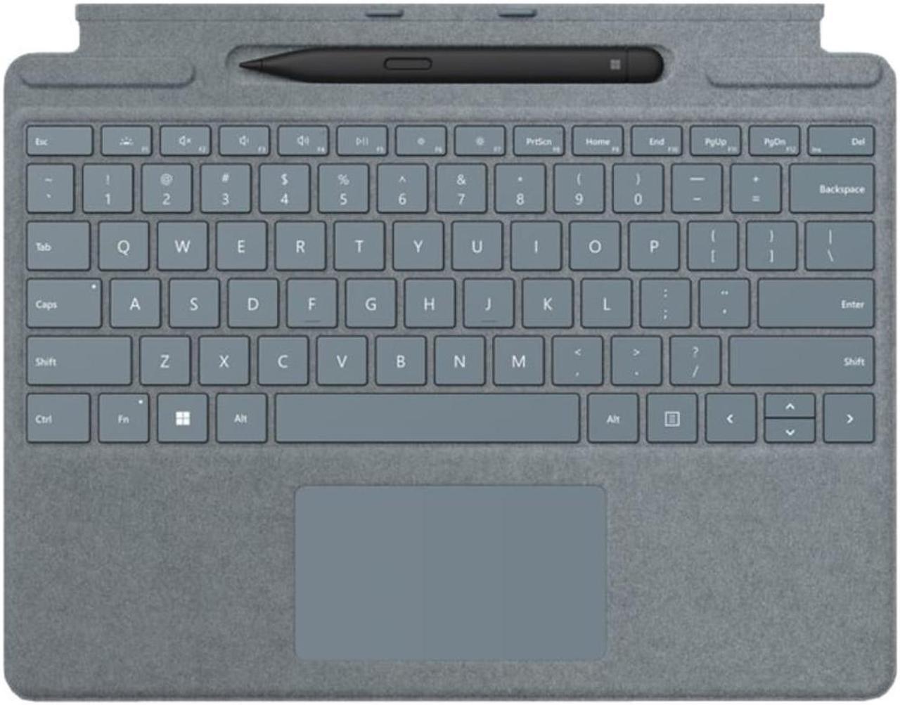 Microsoft Surface Pro Signature Keyboard - keyboard - with touchpad, accelerometer, Surface Slim Pen 2 storage and charging tray - QWERTY - English - ice blue - with Slim Pen 2